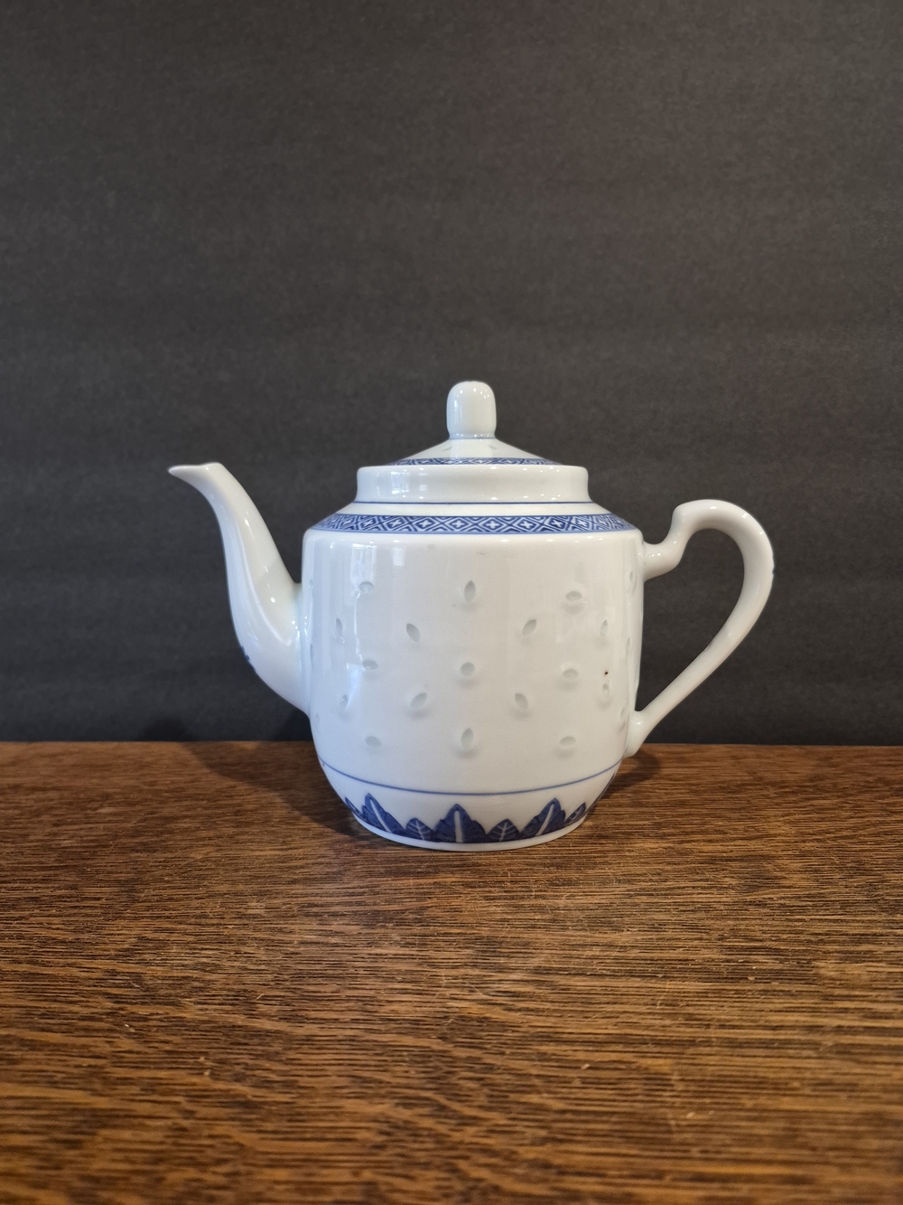 Traditional Chinese Blue-and-White Porcelain Teapot.
